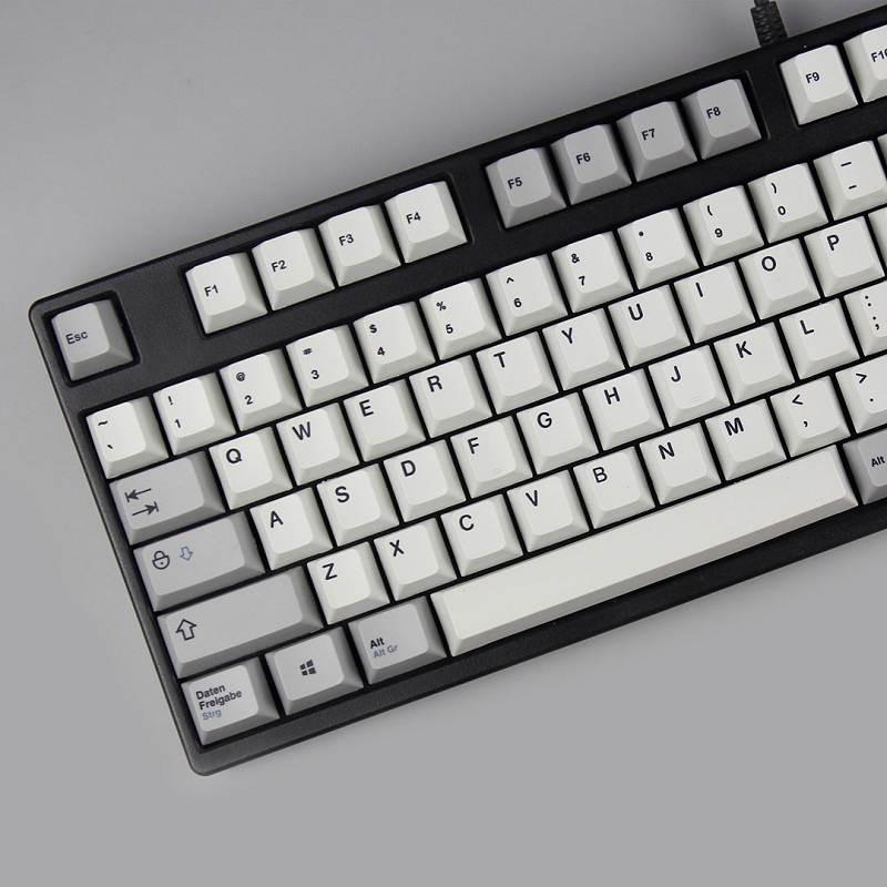 Original Retro White and Gray 108 Keycaps PBT 승화 플러스.