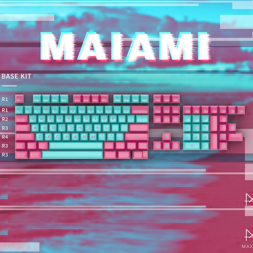 MIAMI NIGHT 127 SA PBT KEYCAP SET 2COLOR