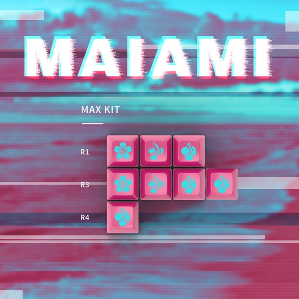 MIAMI NIGHT 127 SA PBT KEYCAP SET 2COLOR