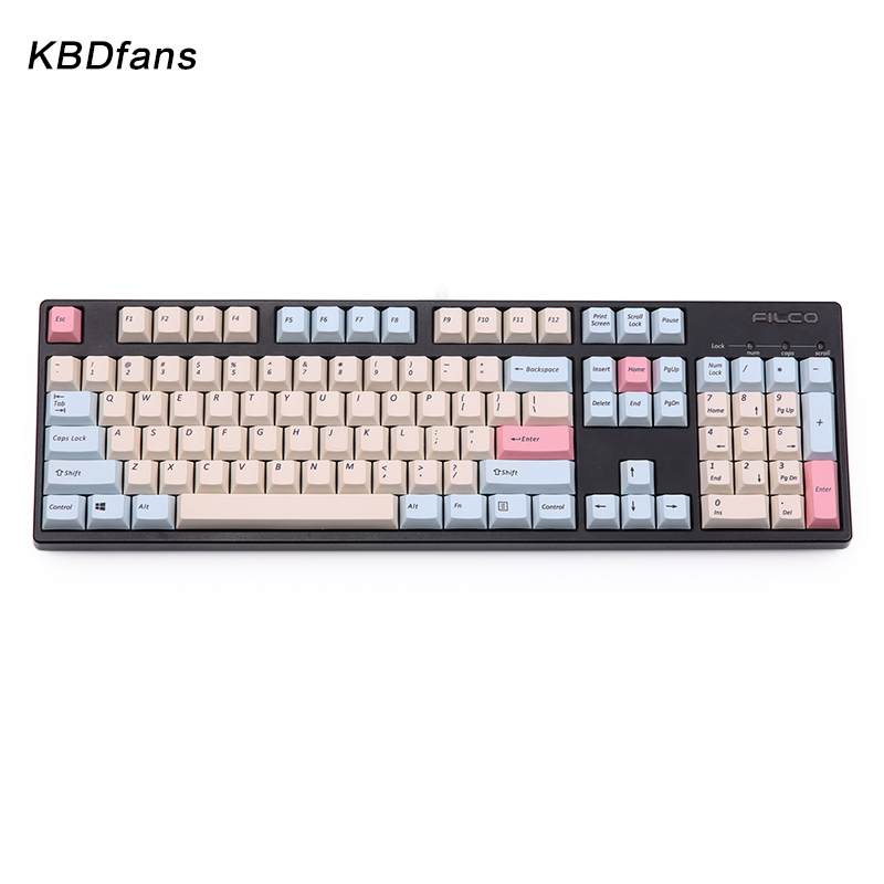 PBT 열 승화 베이지 라이트 블루 104KEY SET