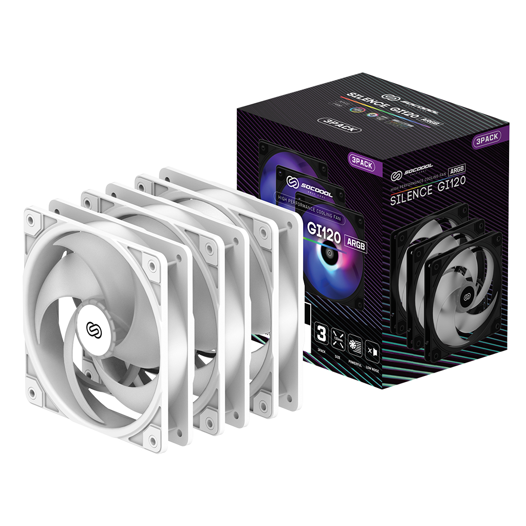 3RSYS Silence GI 120 ARGB WHITE 3PACK