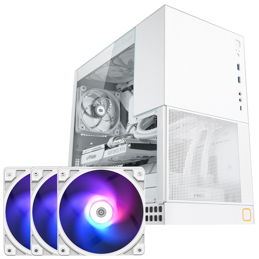 GEO메트릭퓨처 Model4 킹 아서 + Silence GI 120 ARGB 화이트 패키지