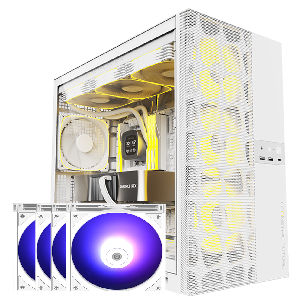 GEO메트릭퓨처 Model5 벤트 + Silence GI 140 ARGB 화이트 패키지